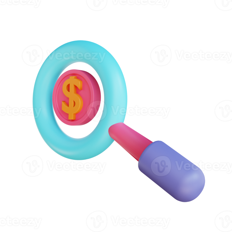 illustrazione 3d finanziamento di ricerca adatto per affari e finanza png
