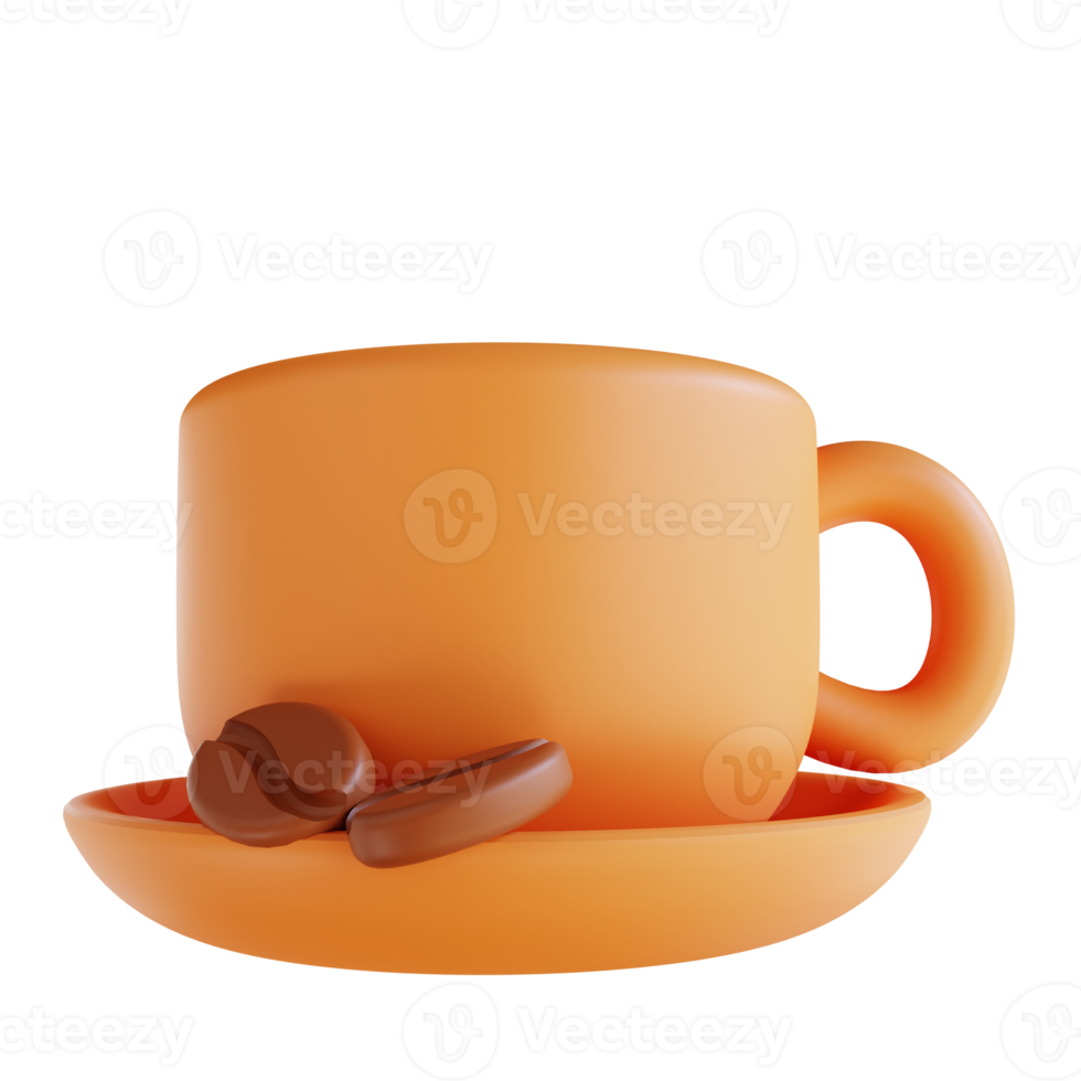 3D illustration coffee cup png