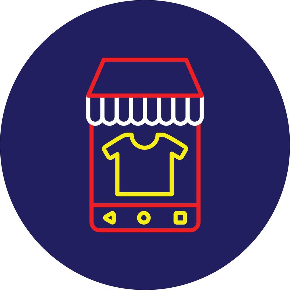 Online Shopping Line Multicolor vector