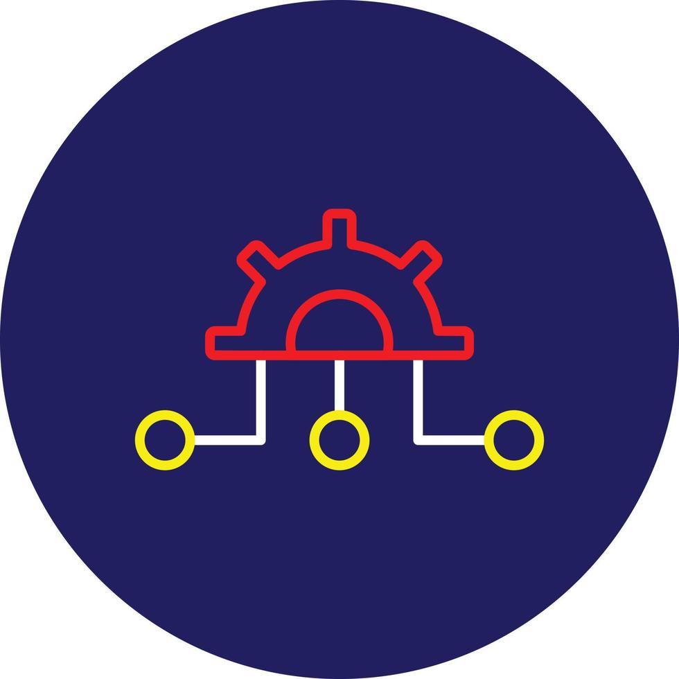 línea de ajuste de enlace multicolor vector