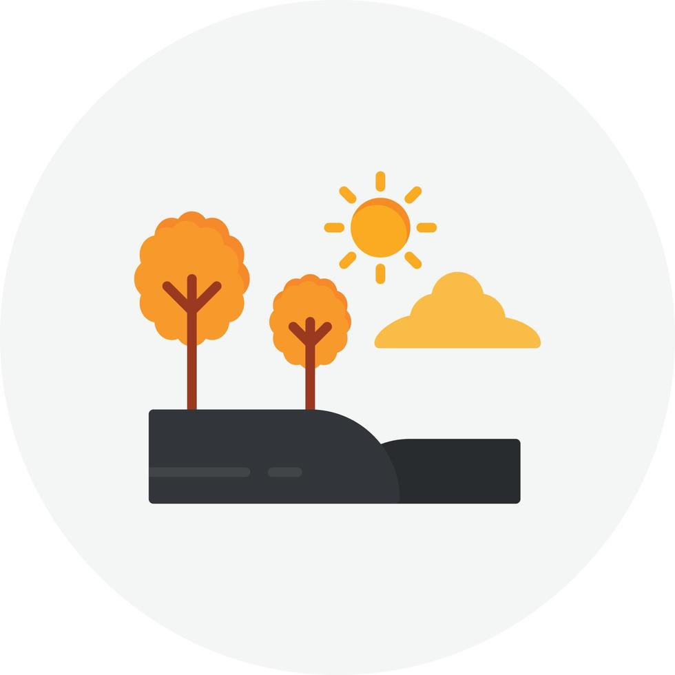 Autumn Flat Circle vector