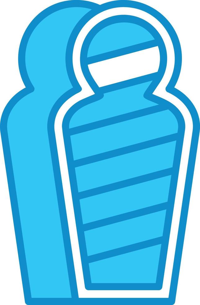 Mummy Line Filled Blue vector