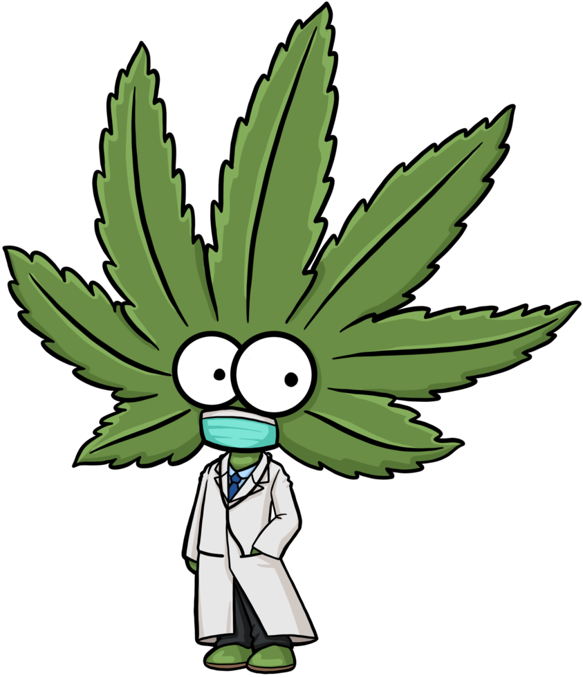 süßer cartoon cannabis marihuana charakter arzt png