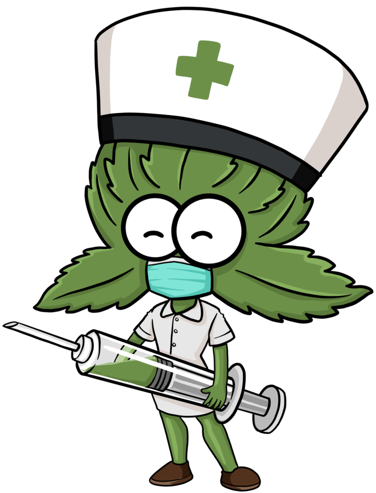 Free lindo personaje de dibujos animados cannabis marihuana enfermera  9584912 PNG with Transparent Background