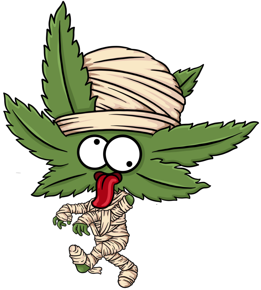 süße Cannabis- und Marihuana-Halloween-Charakter-Mama png