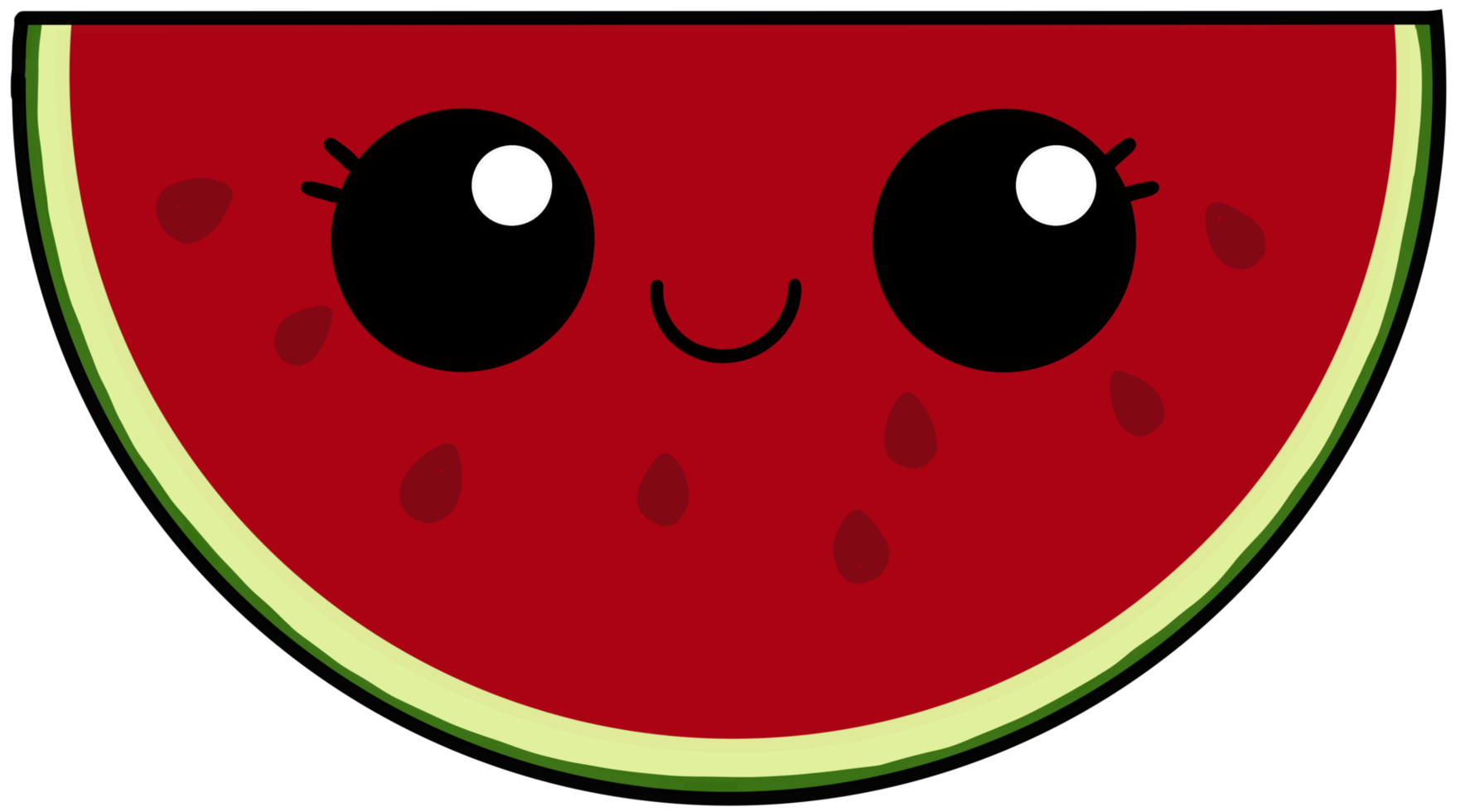 cute and smile cartoon fruit colorful character watermelon png