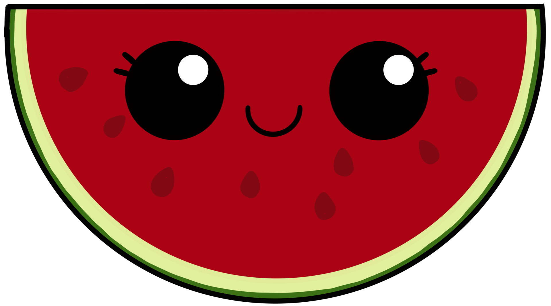 Free cute and smile cartoon fruit colorful character watermelon 9584937 PNG  with Transparent Background