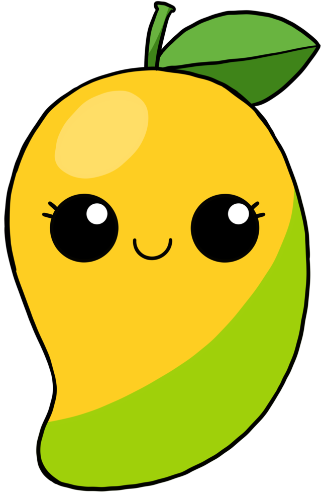 Free mango de personaje colorido de fruta de dibujos animados lindo y  sonriente 9584941 PNG with Transparent Background