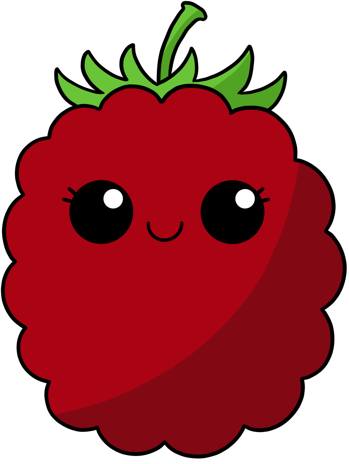 Framboesa Kawaii Bonito, Fruta Madura Dos Desenhos Animados. Ilustração  Vetorial Do Framboesa Doce Dos Desenhos Animados Com Rosto Piscando E  Rindo, Emoji Engraçado. Etiqueta Juicy Berry. Imprimir Para Camiseta.  Caractere Amigável Royalty