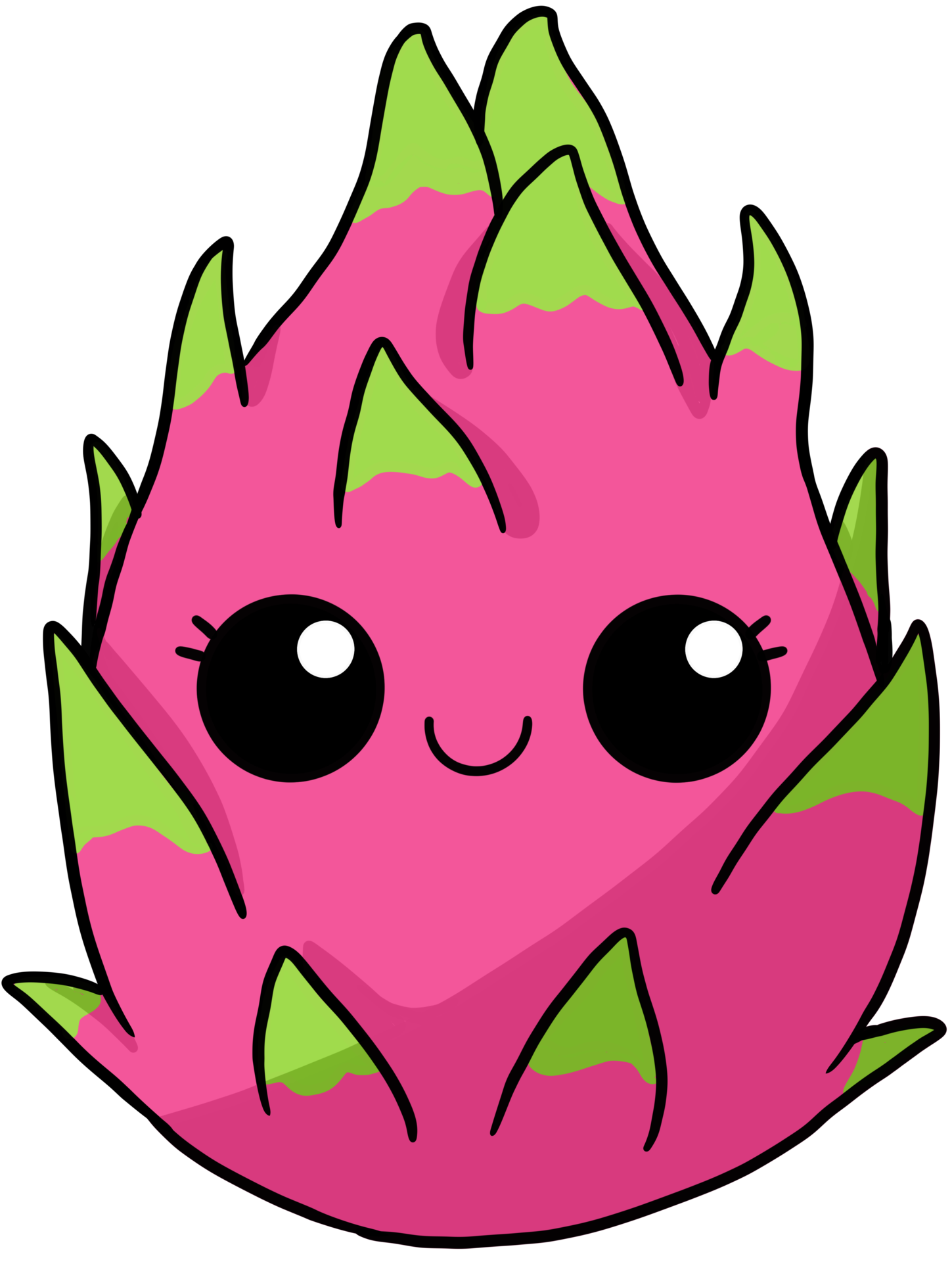 Free cute and smile cartoon fruit colorful character dragon fruit 9584952  PNG with Transparent Background