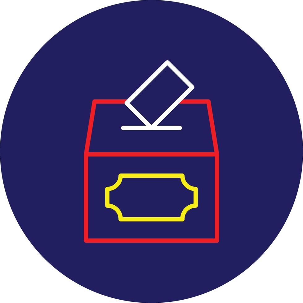 Voting Line Multicolor vector
