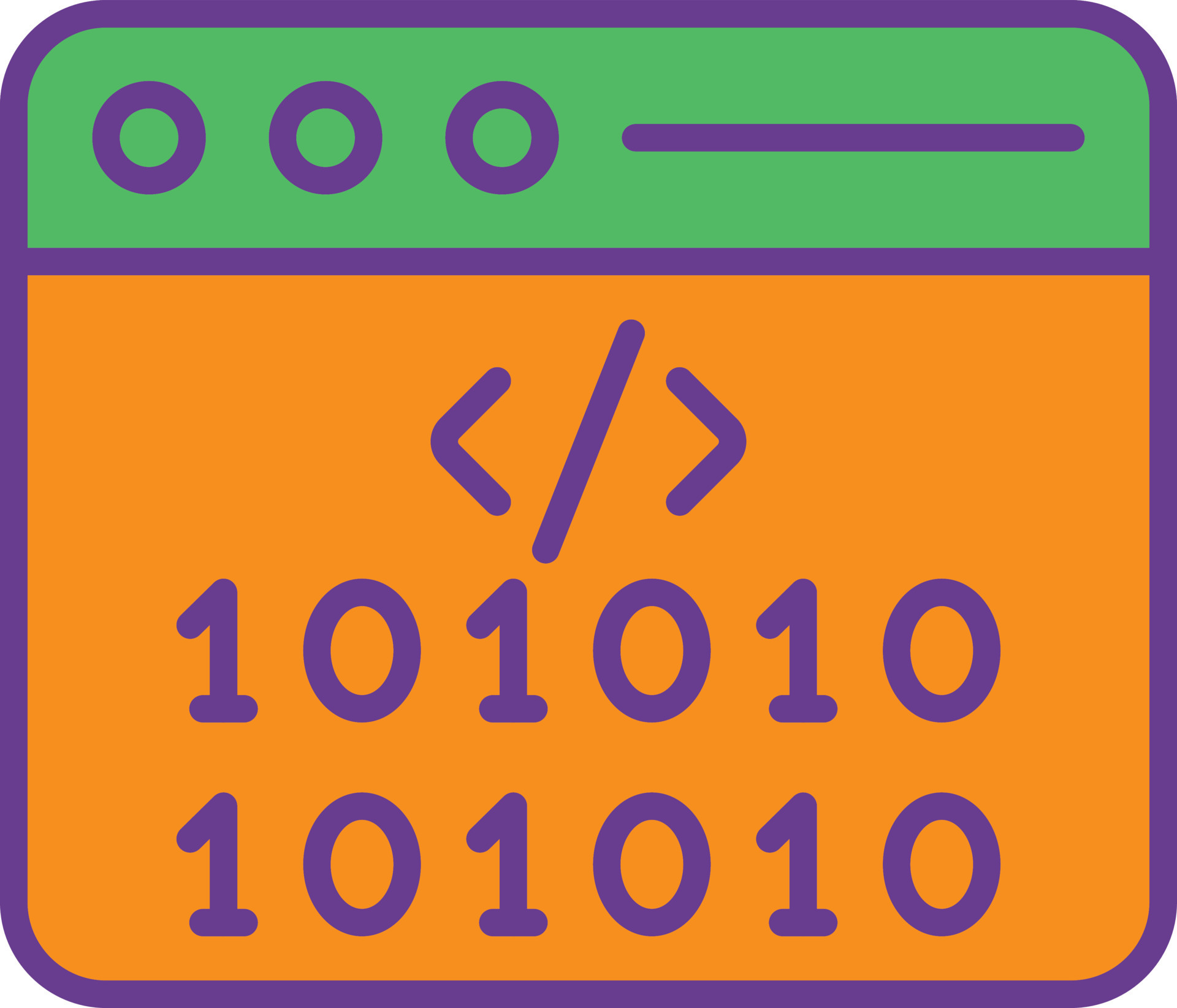 Coding Line Filled Two Color 9585021 Vector Art at Vecteezy