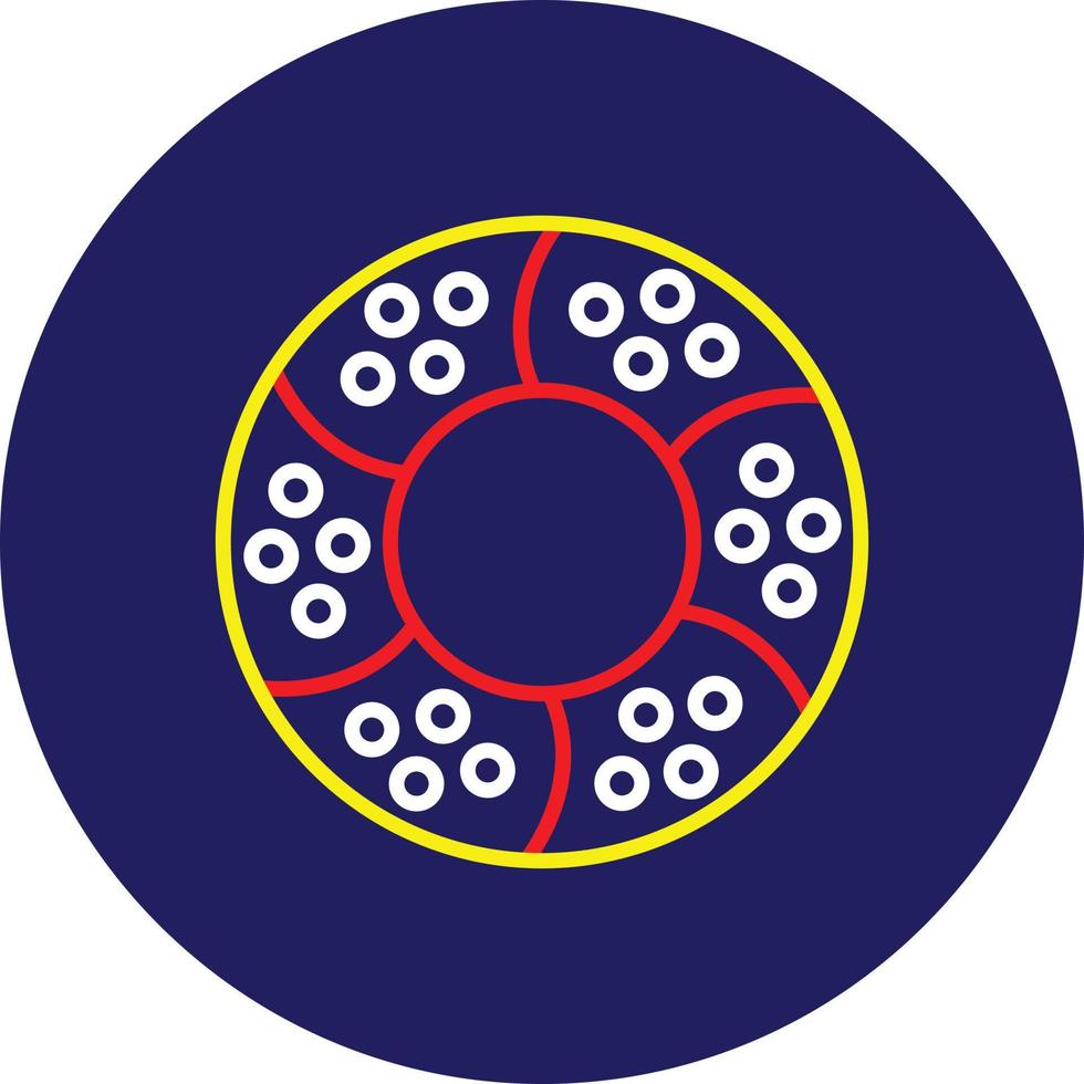Simit Line Multicolor vector