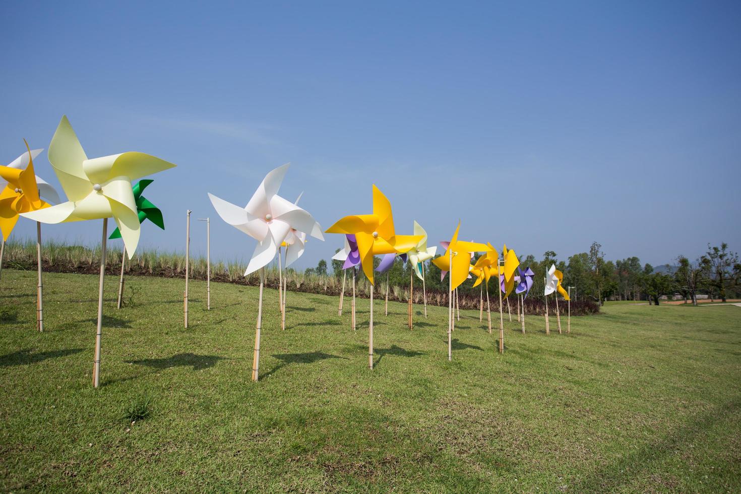 concepto de molino de viento de juguete foto