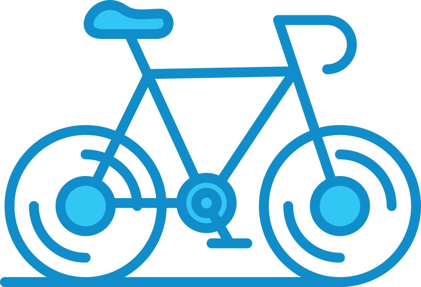 línea de bicicleta llena de azul vector