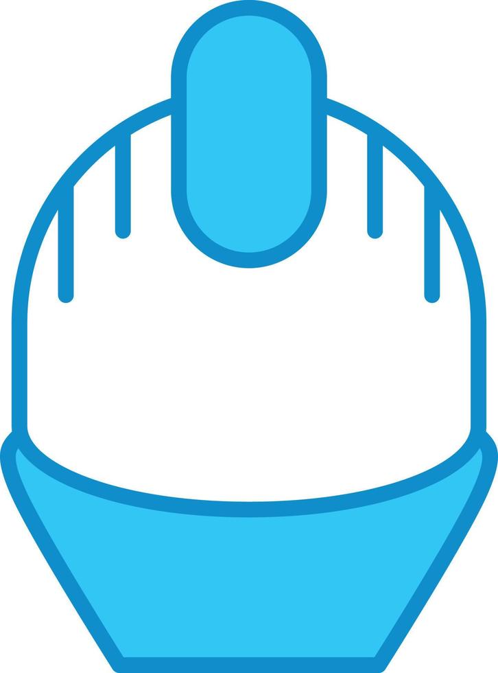 Construction Helmet Line Filled Blue vector