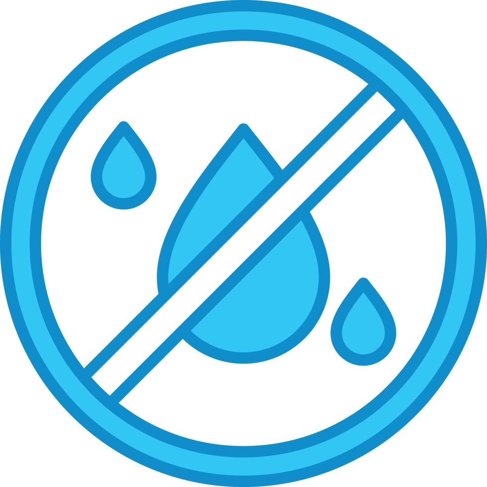 No Liquids Line Filled Blue vector