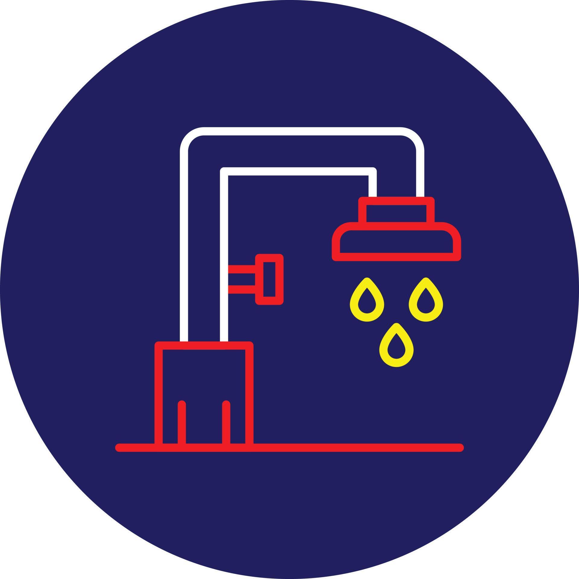 Shower Head Line Multicolor 9585266 Vector Art at Vecteezy