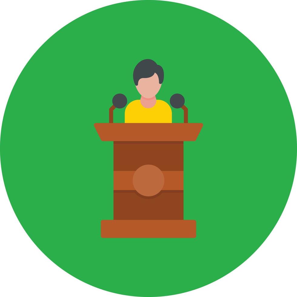 Conference Flat Circle vector