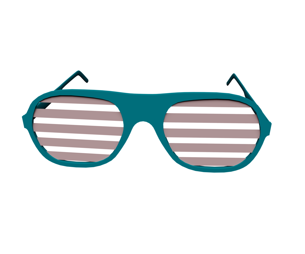 3d illustration of funny fashion sunglasses summer object png