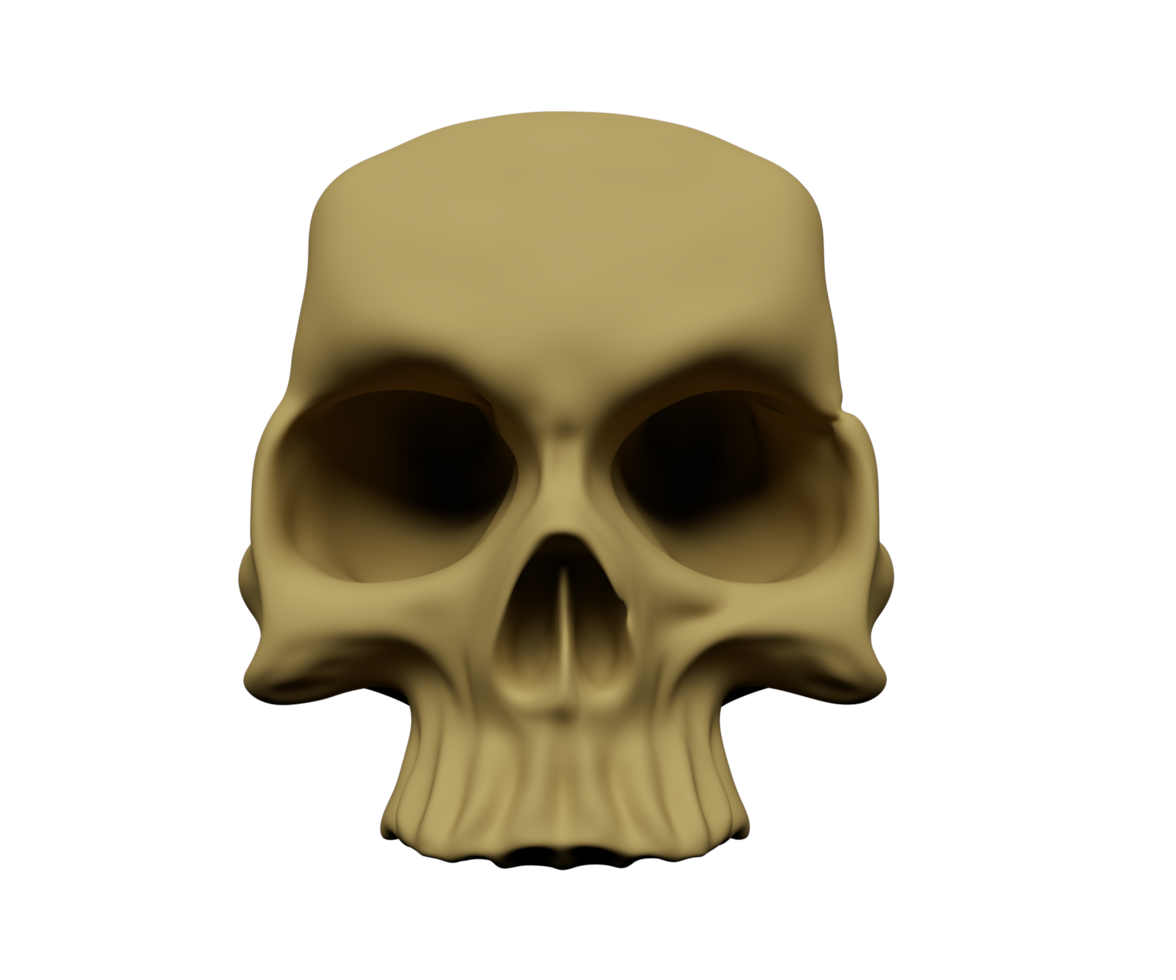 minimal 3d illustration of Human skull png