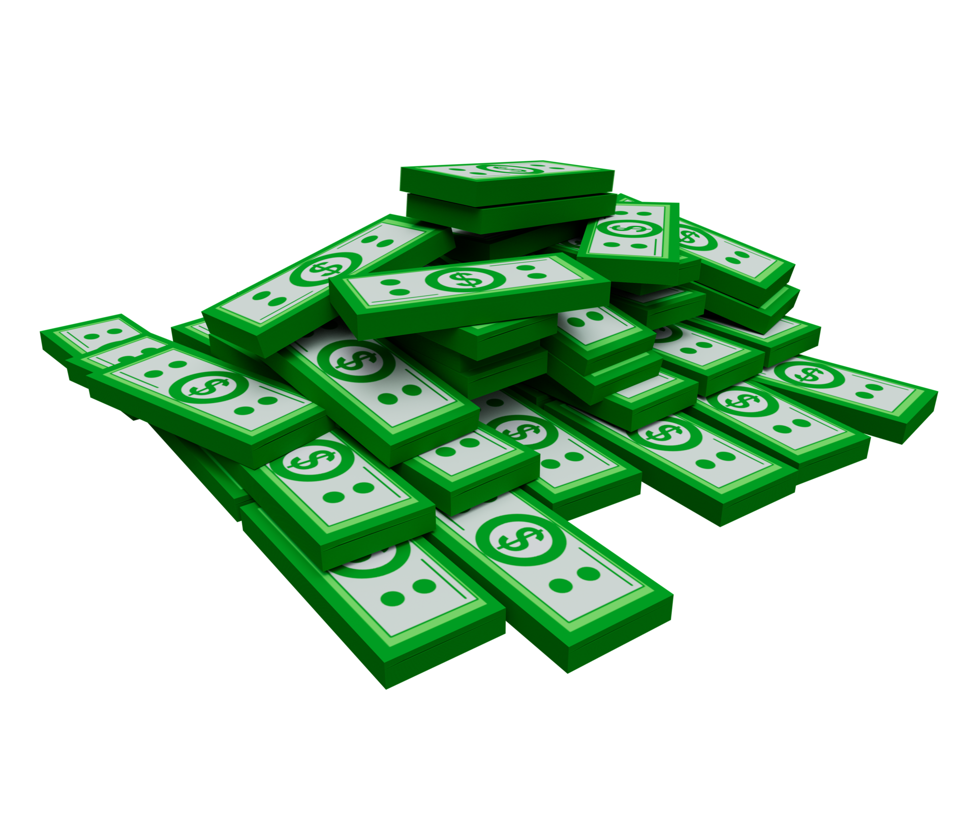 minimal 3d illustration of green stack of money 9585331 PNG