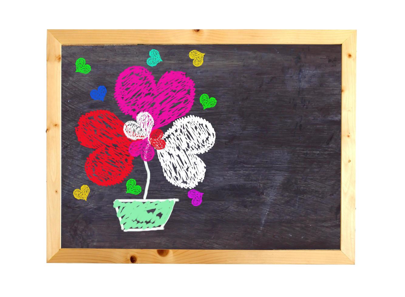 love tree isolated on chalkboard photo