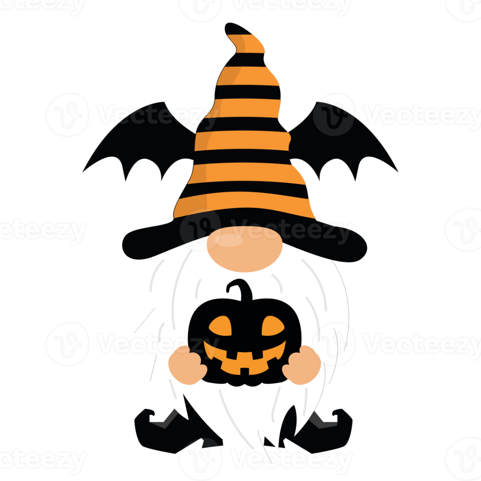 elemento de diseño de gnomos de halloween png