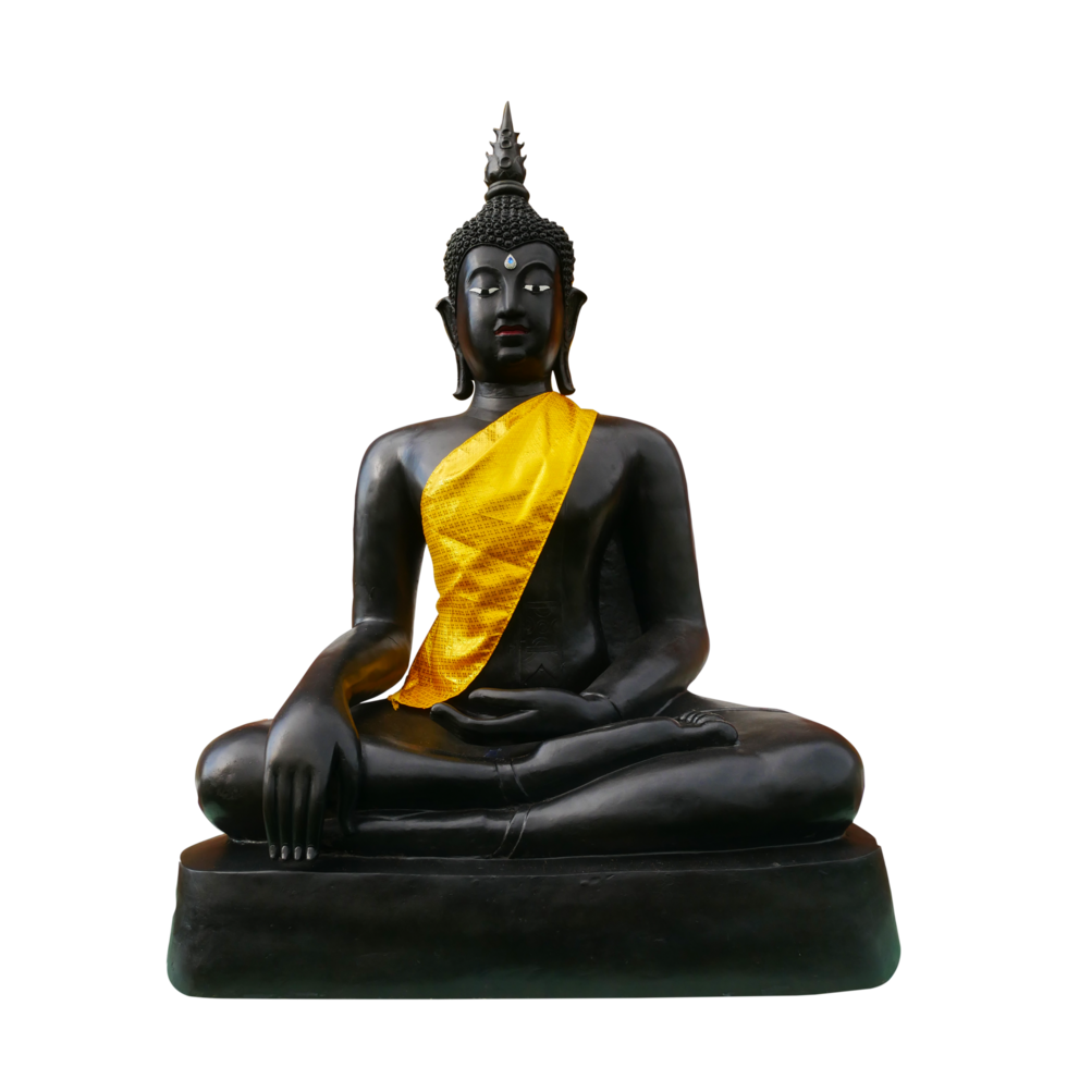 buddh negro sobre un fondo transparente png