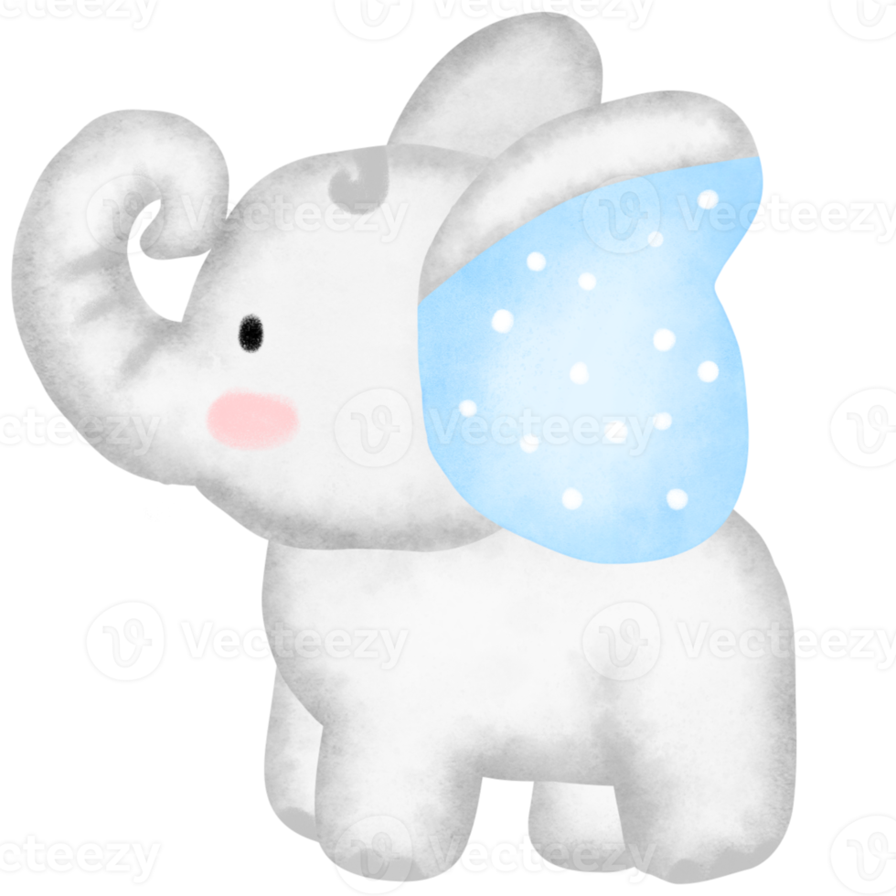 elefante carino dell'acquerello png