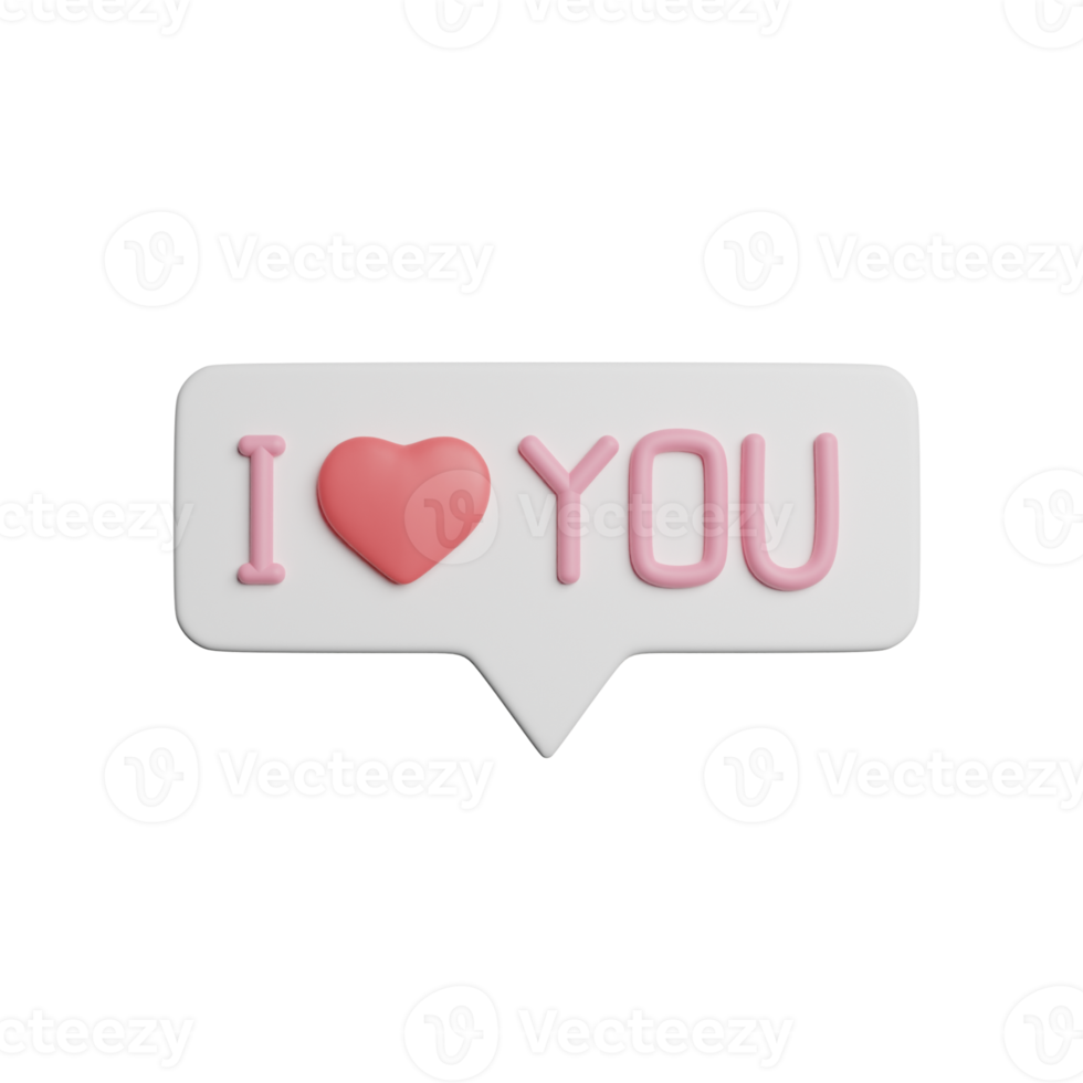 I Love You Text png