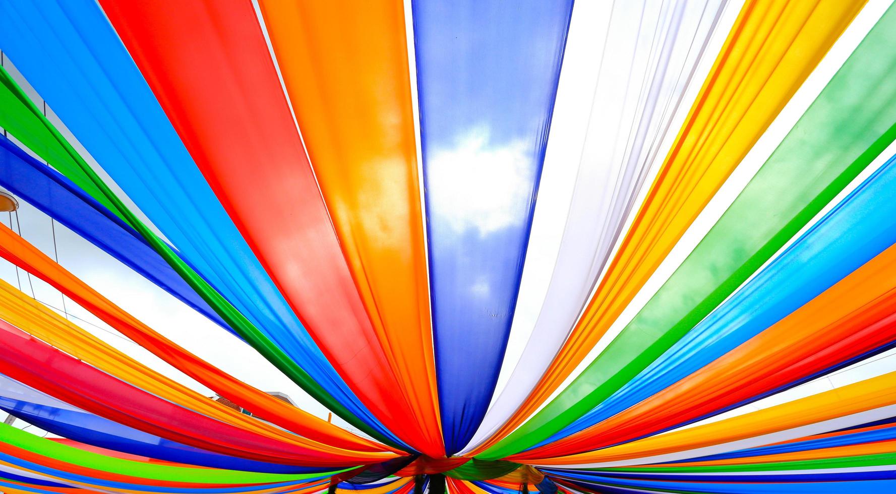 Multi vivid color fabric photo