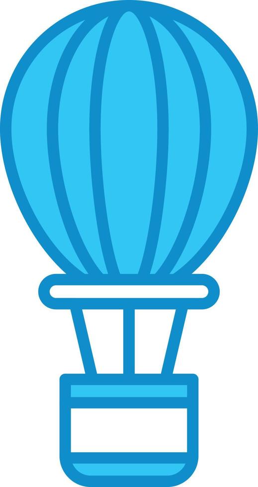 Hot Air Balloon Line Filled Blue vector