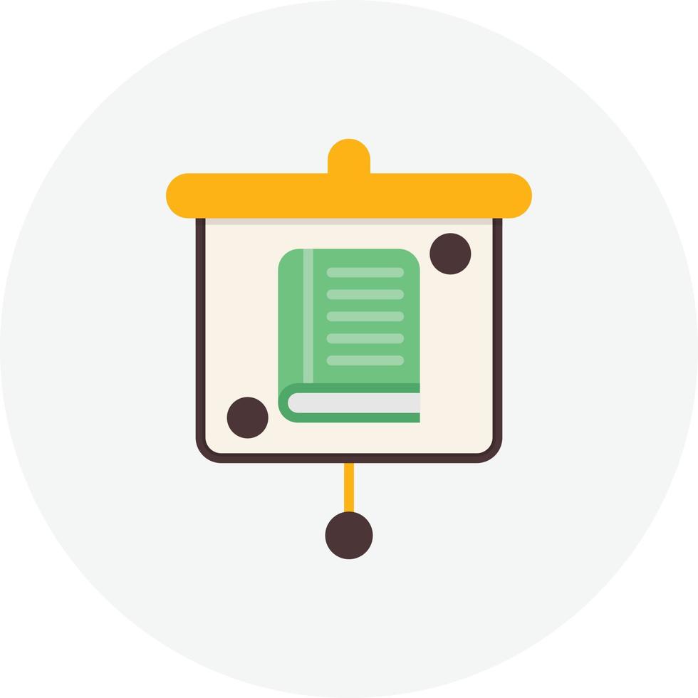 Education Presentation Flat Circle vector
