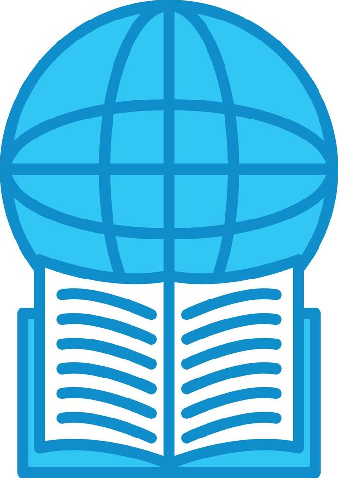 Education Line Filled Blue vector