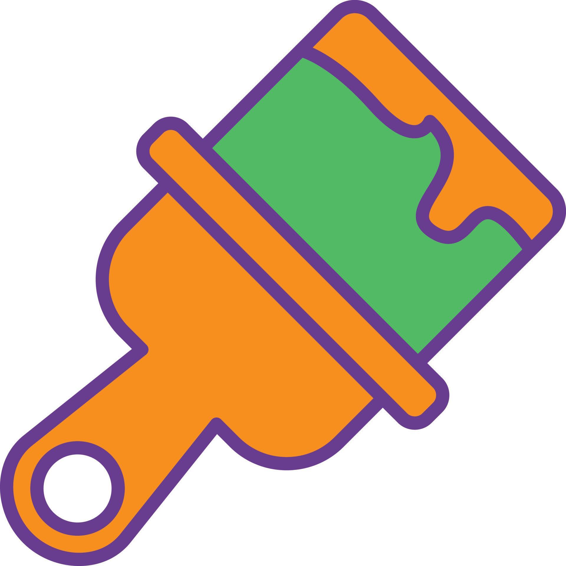 Paint Brush Line Filled Two Color 9586316 Vector Art at Vecteezy