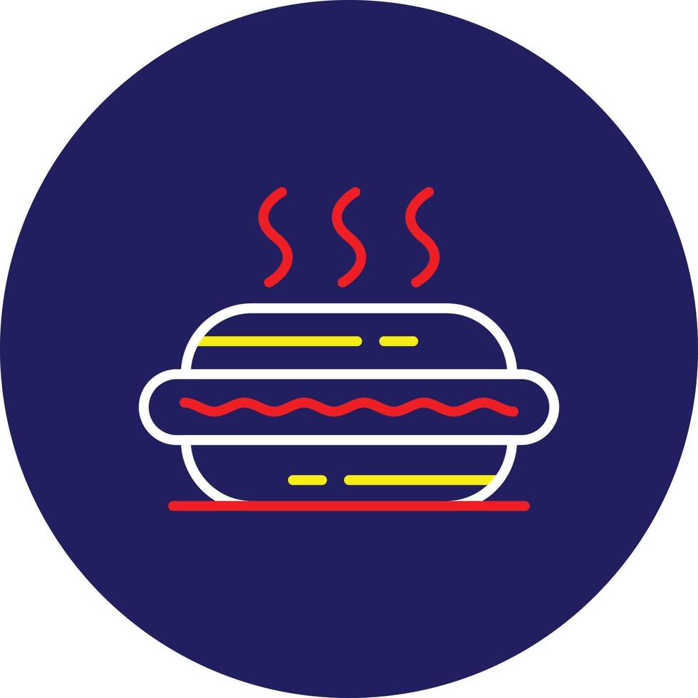 Hot Dog Line Filled Two Color vector