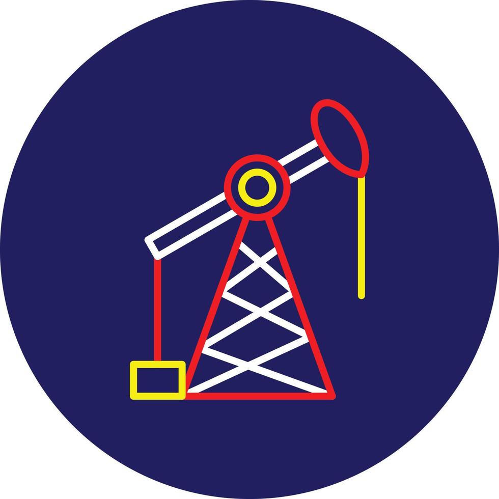 Oil Industry Line Multicolor vector