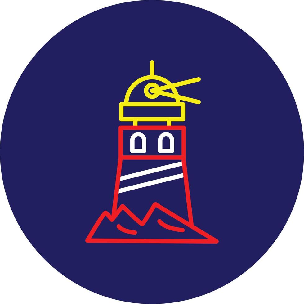 Lighthouse Line Multicolor vector