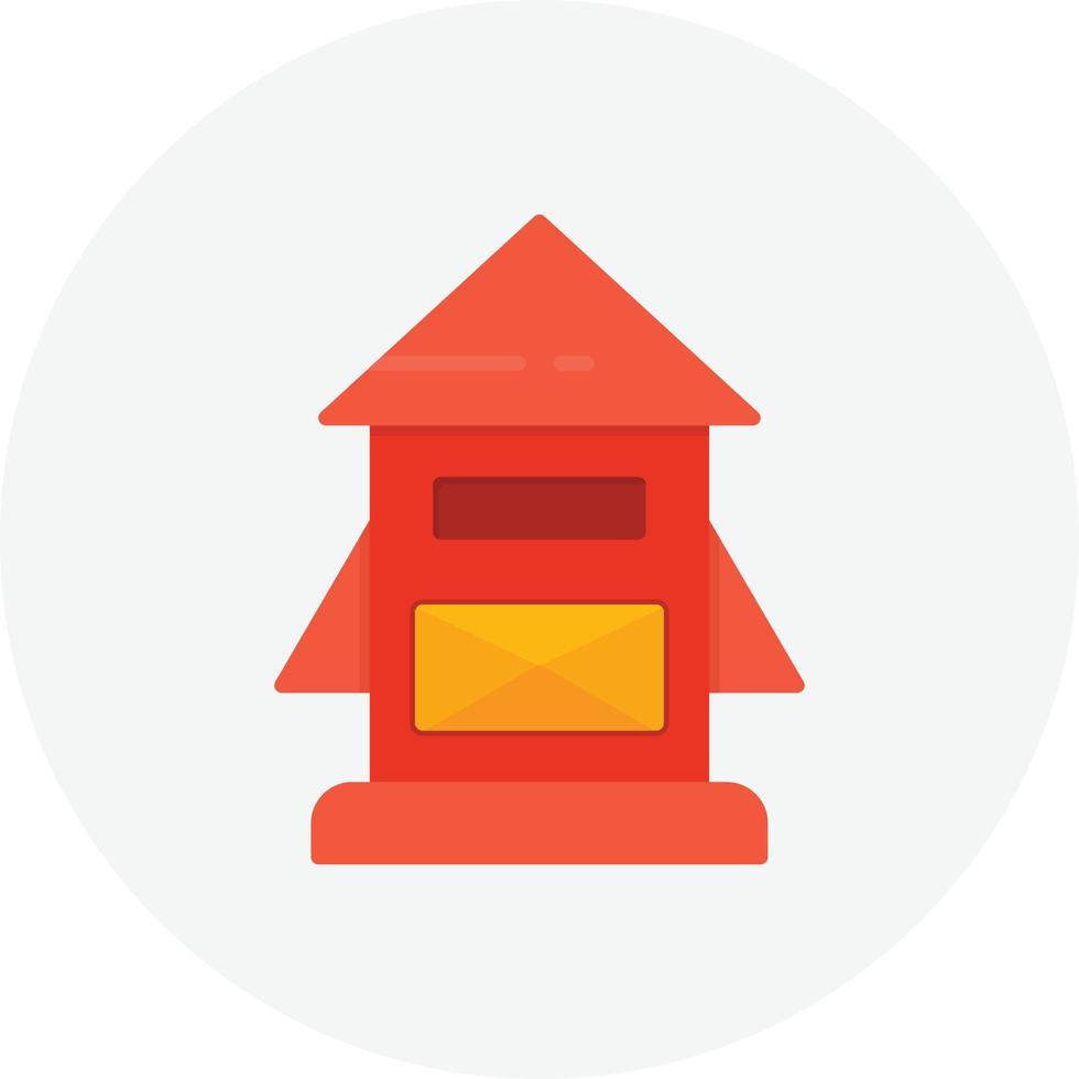 Mail Box Flat Circle vector