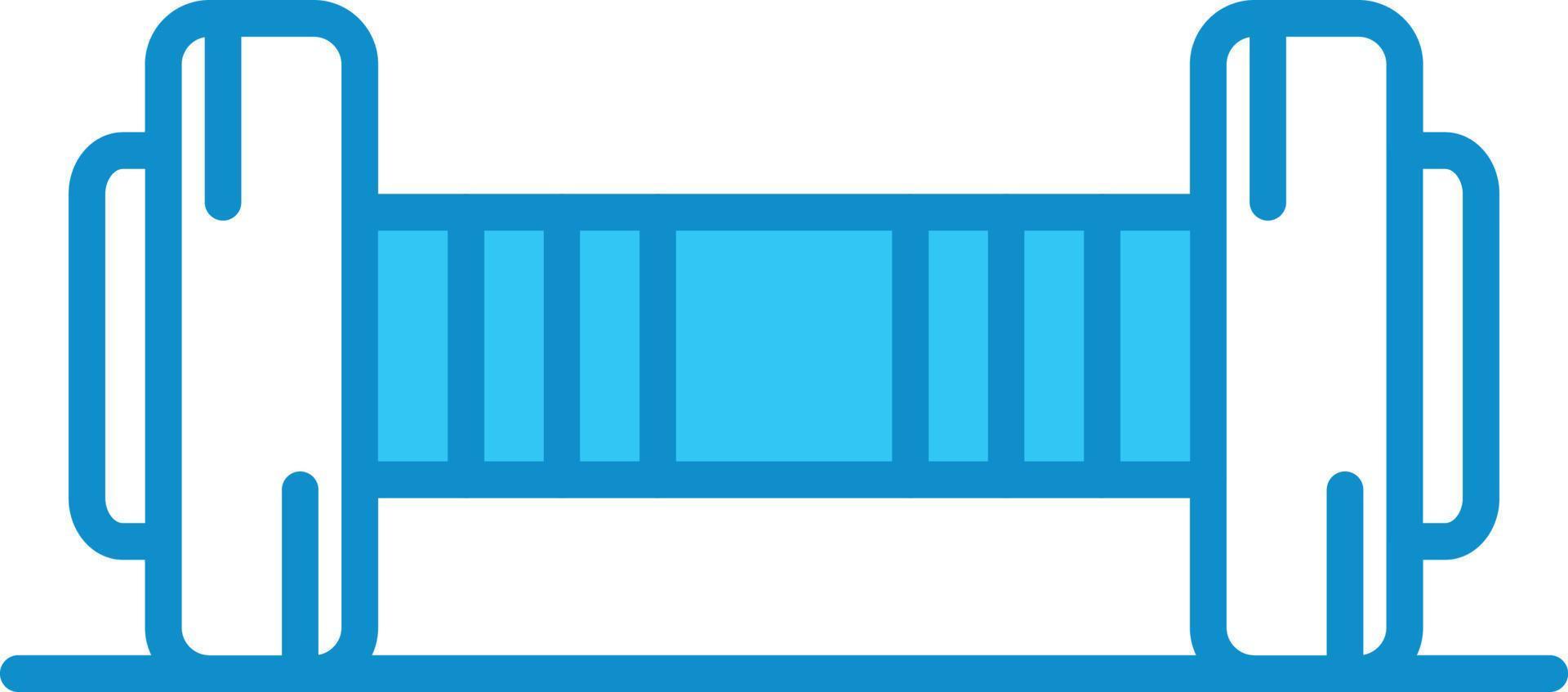 Dumbbells Line Filled Blue vector