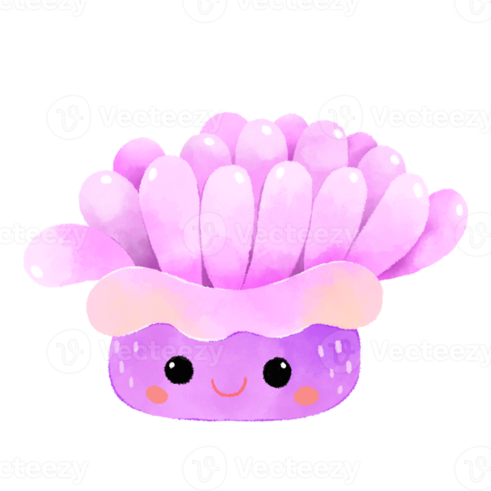 Sea Anemone Watercolor png