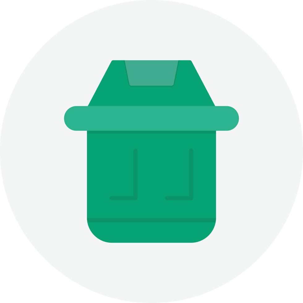 Trash Bin Flat Circle vector