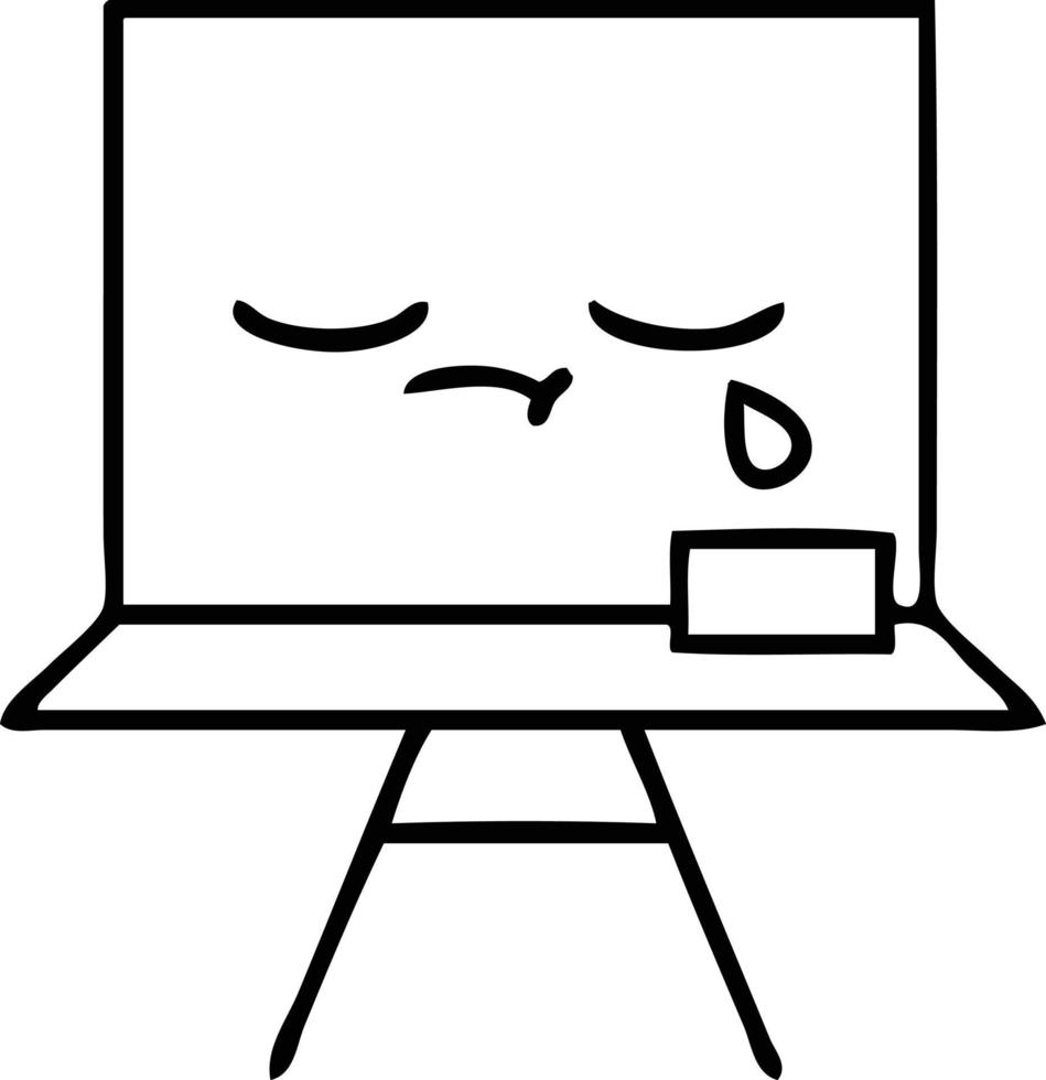 line drawing cartoon white board vector