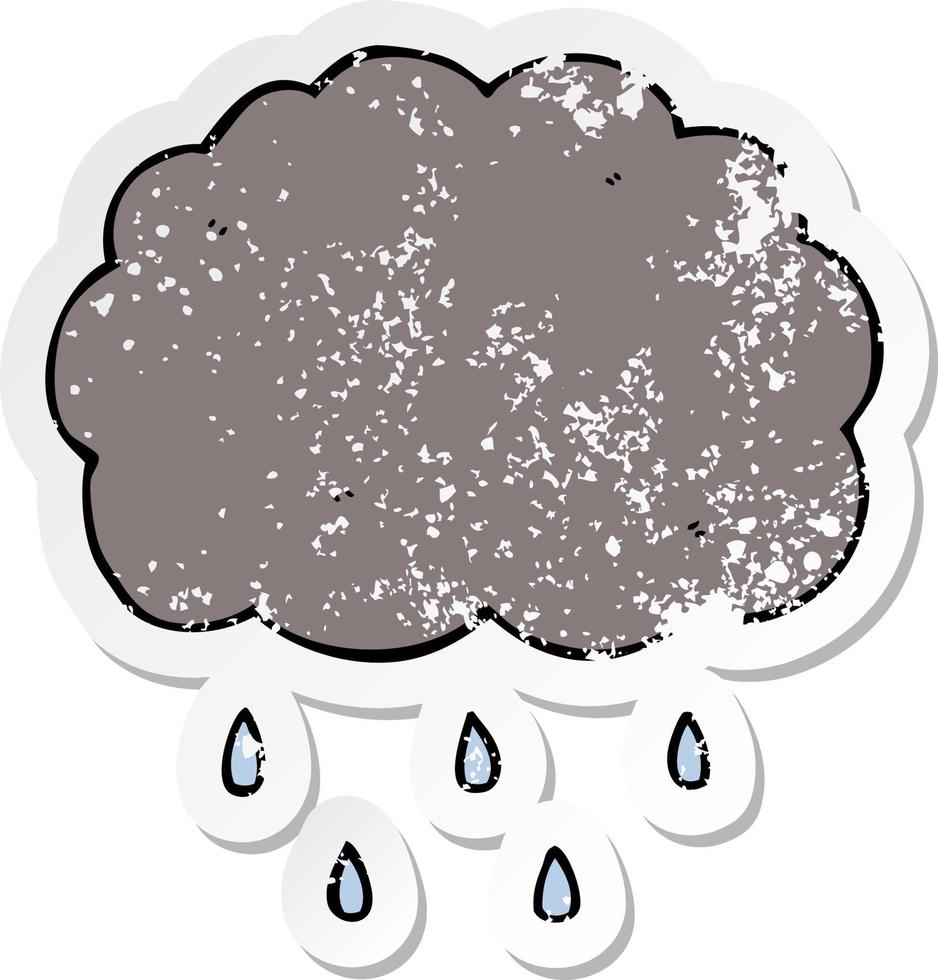 pegatina angustiada de una nube de dibujos animados lloviendo 9586969 Vector en Vecteezy pegatina angustiada de una nube de dibujos animados lloviendo 9586969 Vector en Vecteezy