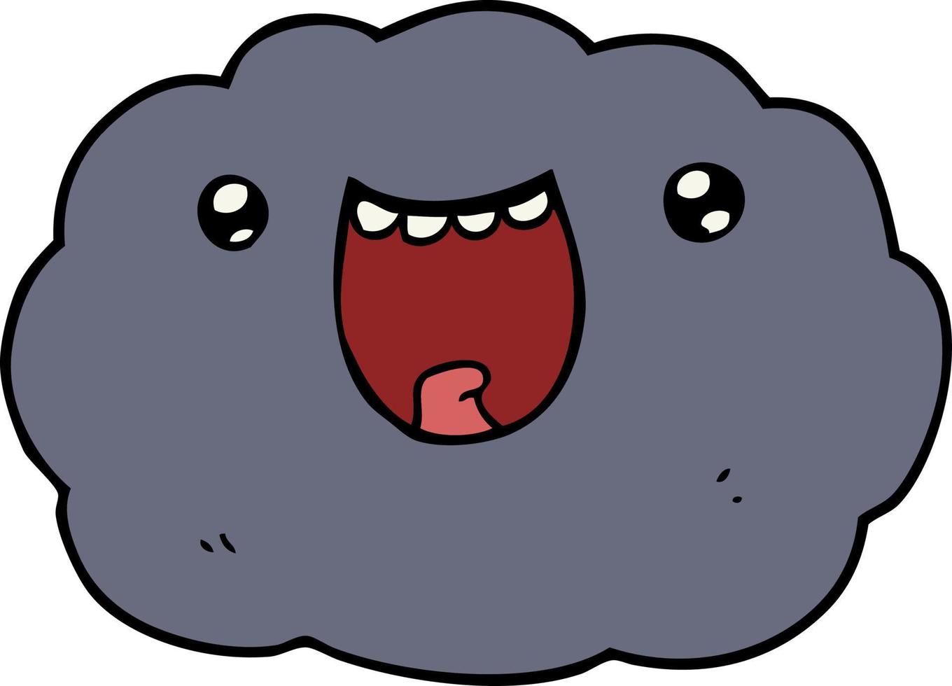 cartoon happy cloud vector