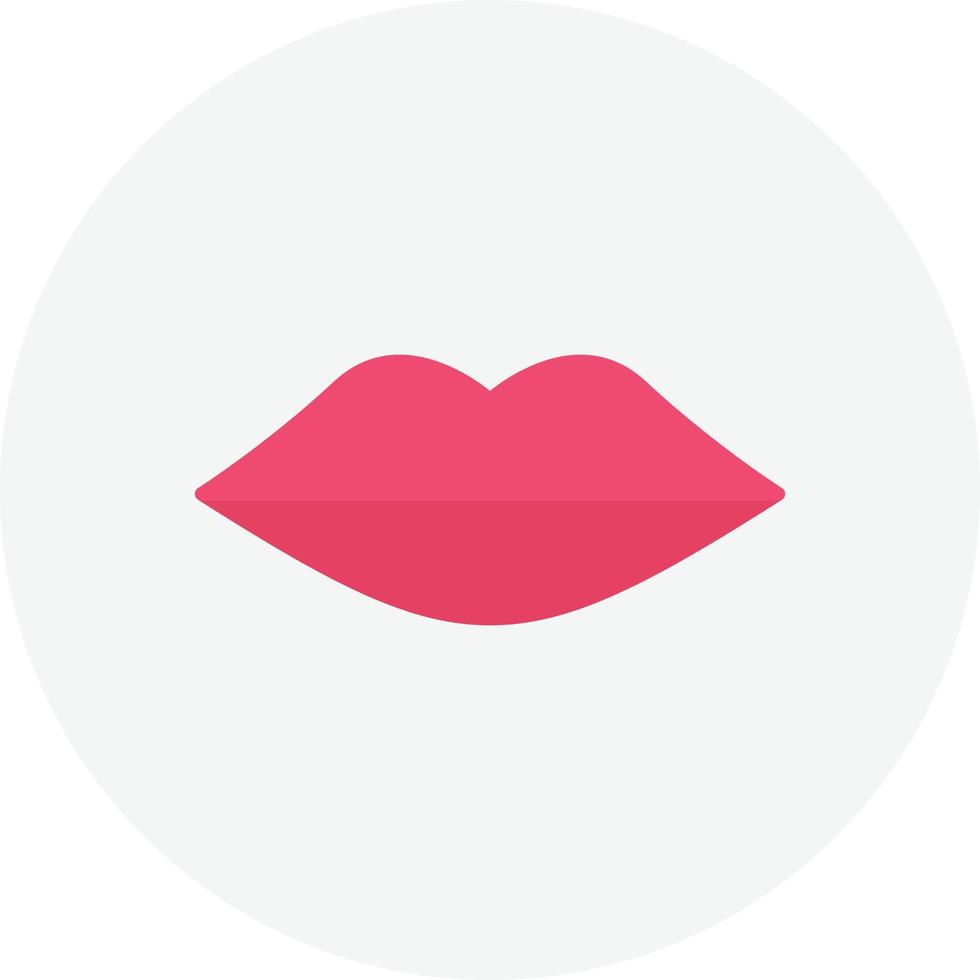 Lips Flat Circle vector