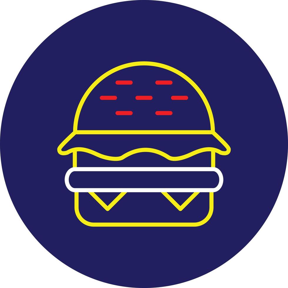 Hamburger Line Multicolor vector