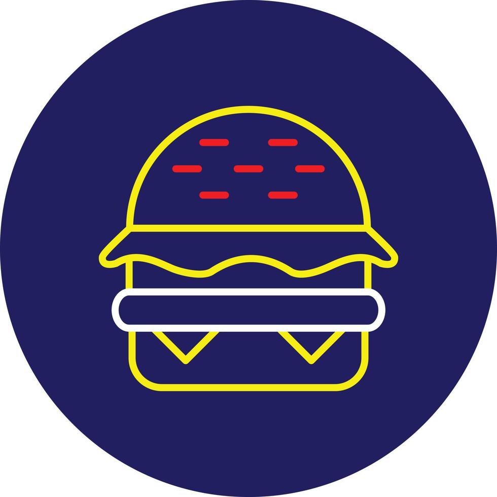 Hamburger Line Multicolor vector