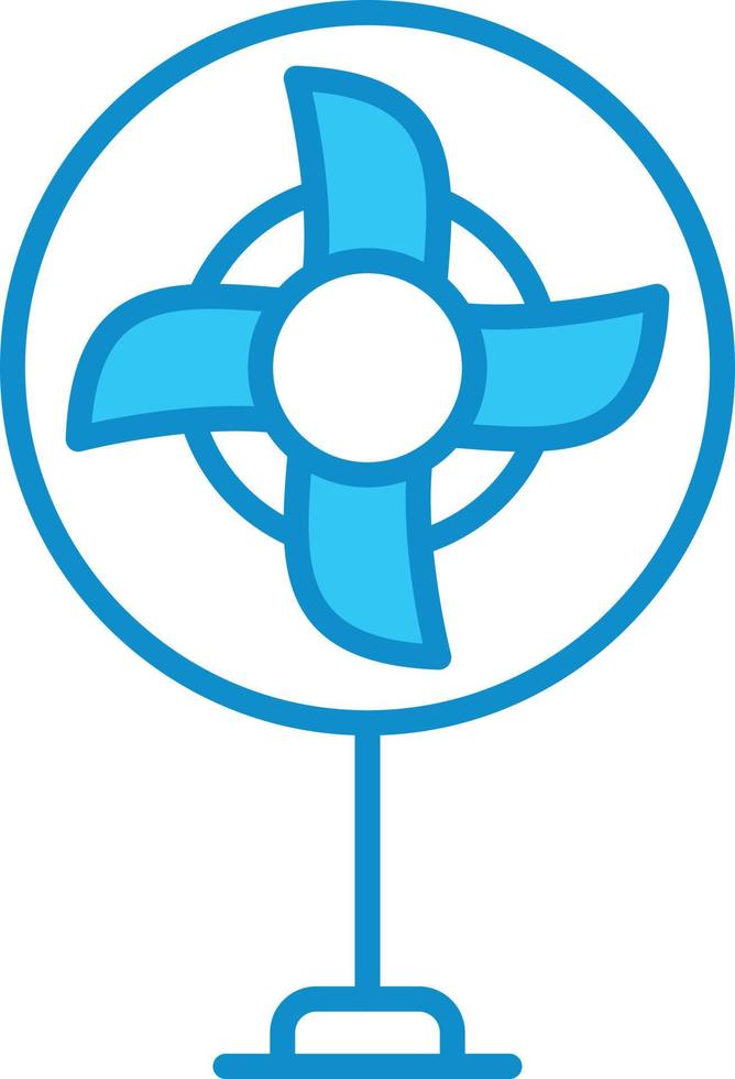 Fan Line Filled Blue vector